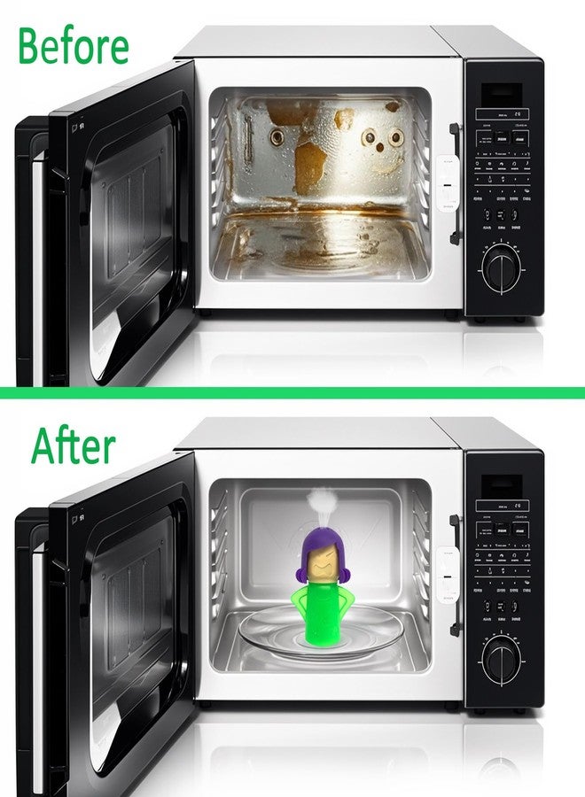 NGT new guide steps Microwave Cleaner Microwave Angry Mama Oven Cleaner High Temperature Steam Cleaning Equipment Tool Steam Cleans Add Vinegar and Water (Green) - Image 3